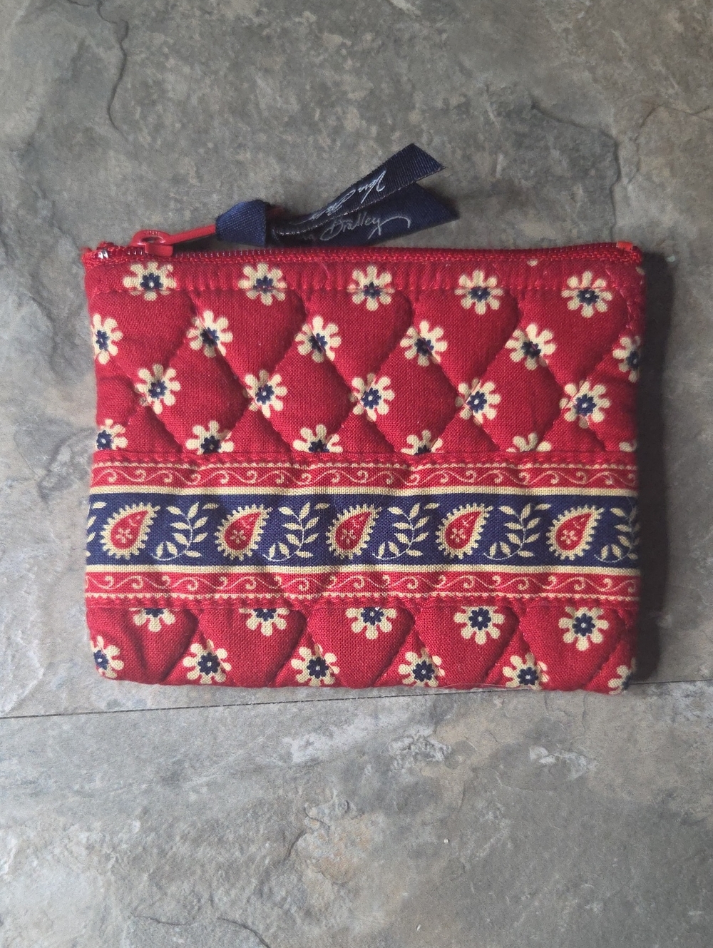 Vera Bradley Americana Red Coin Purse/pouch